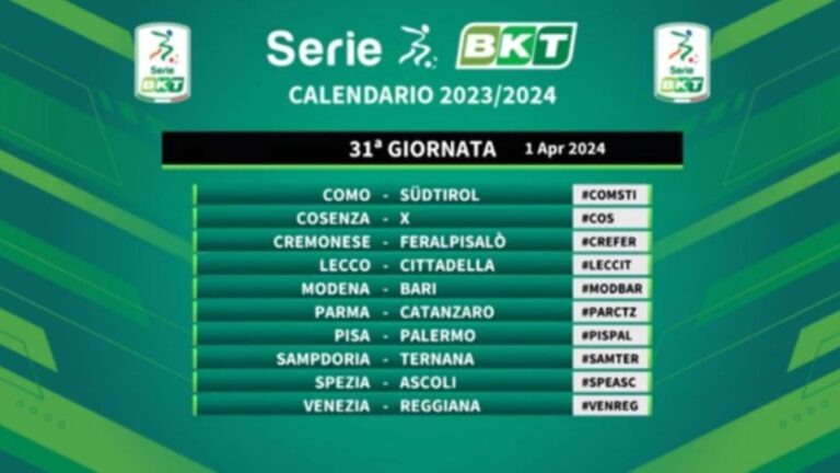 calendario serie b