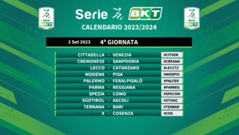 calendario serie b