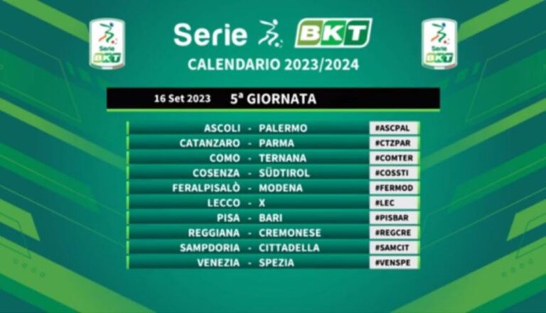 calendario serie b