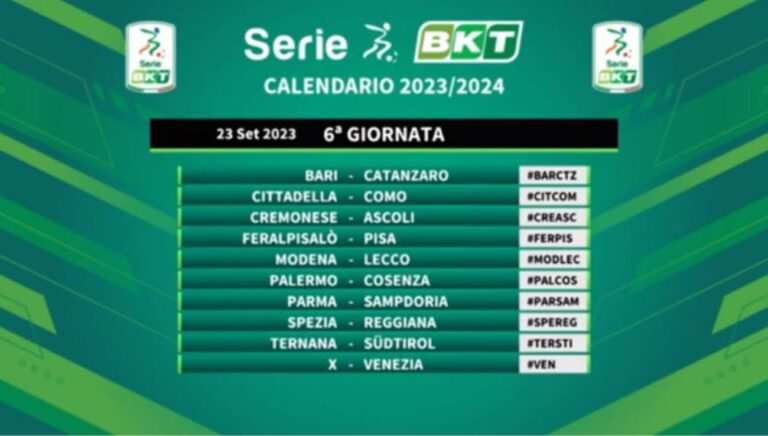 calendario serie b