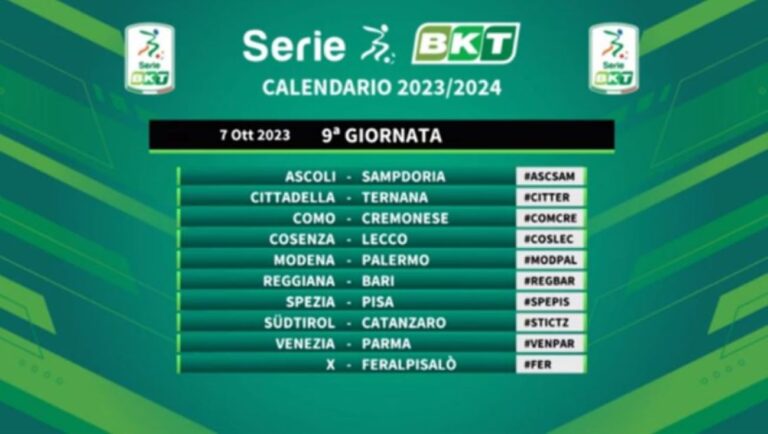 calendario serie b