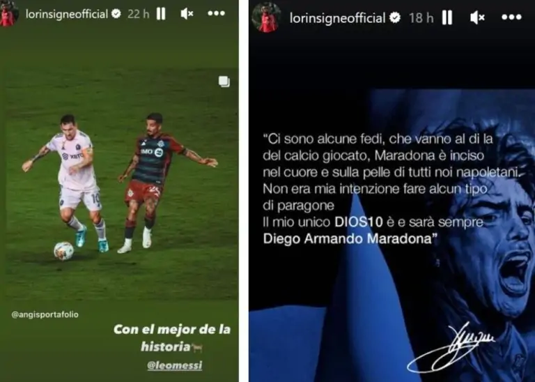 Insigne Maradona Messi