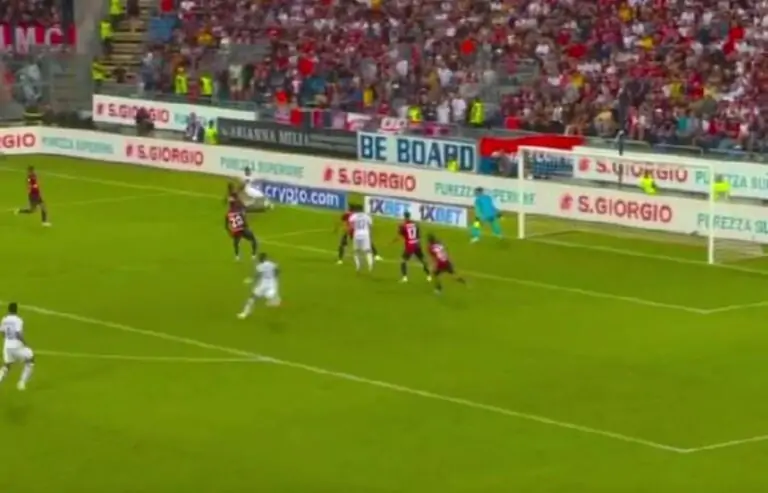 gol Okafor Cagliari Milan