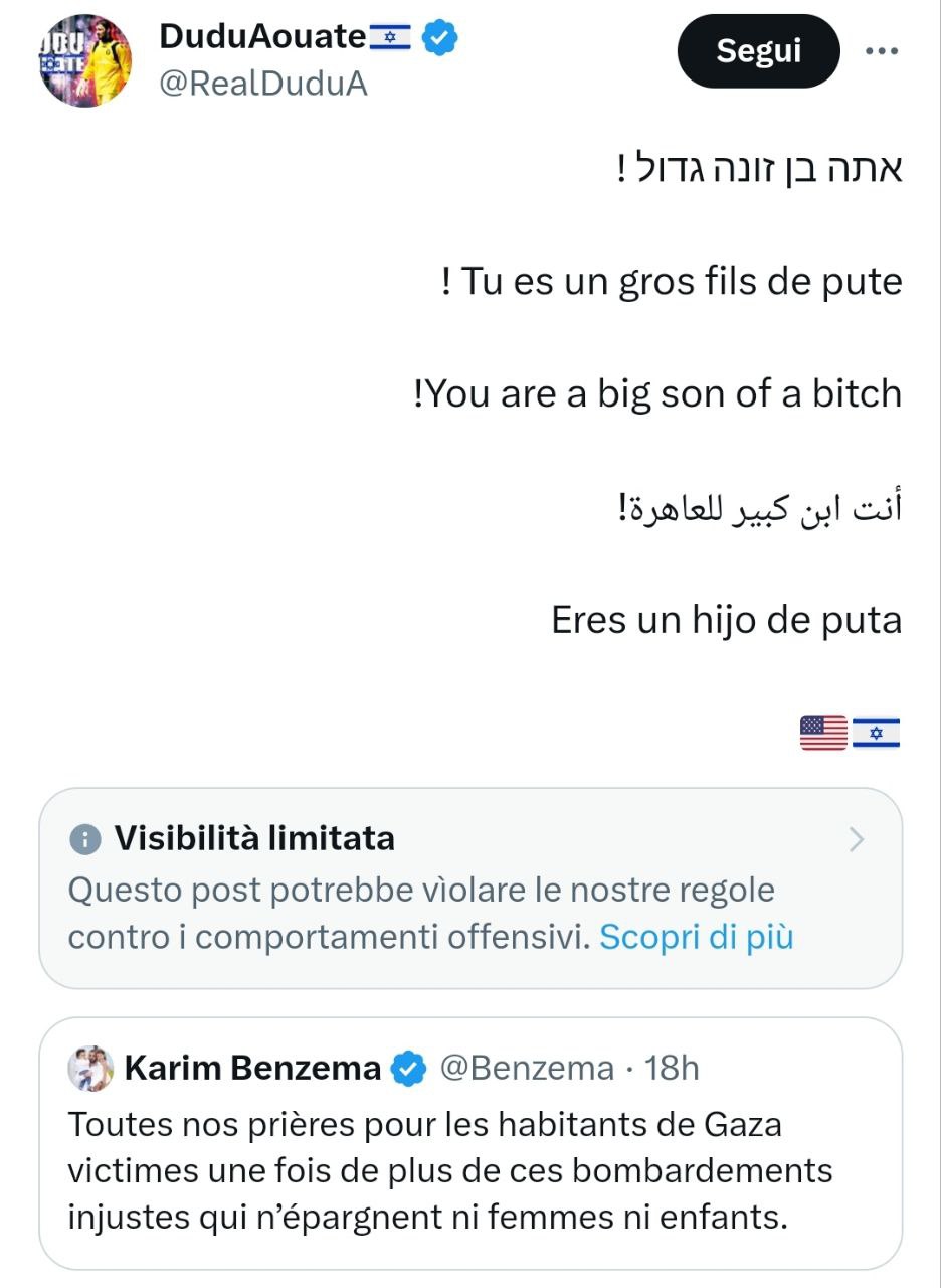 David Aouate insulti Benzema
