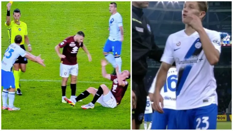 Nicolò Barella scuse proteste infortunio Schuurs