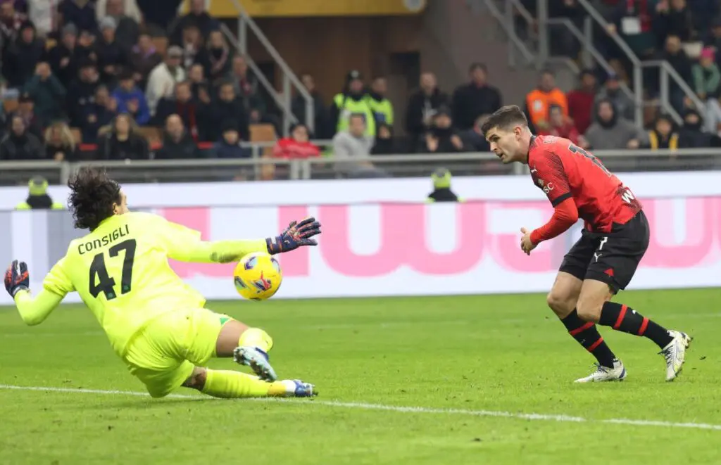 gol Pulisic Milan Sassuolo
