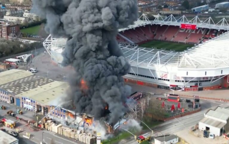 incendio stadio Southampton
