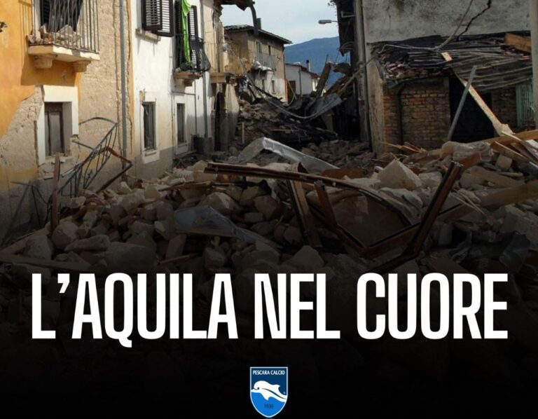 Terremoto L'Aquila omaggio Pescara