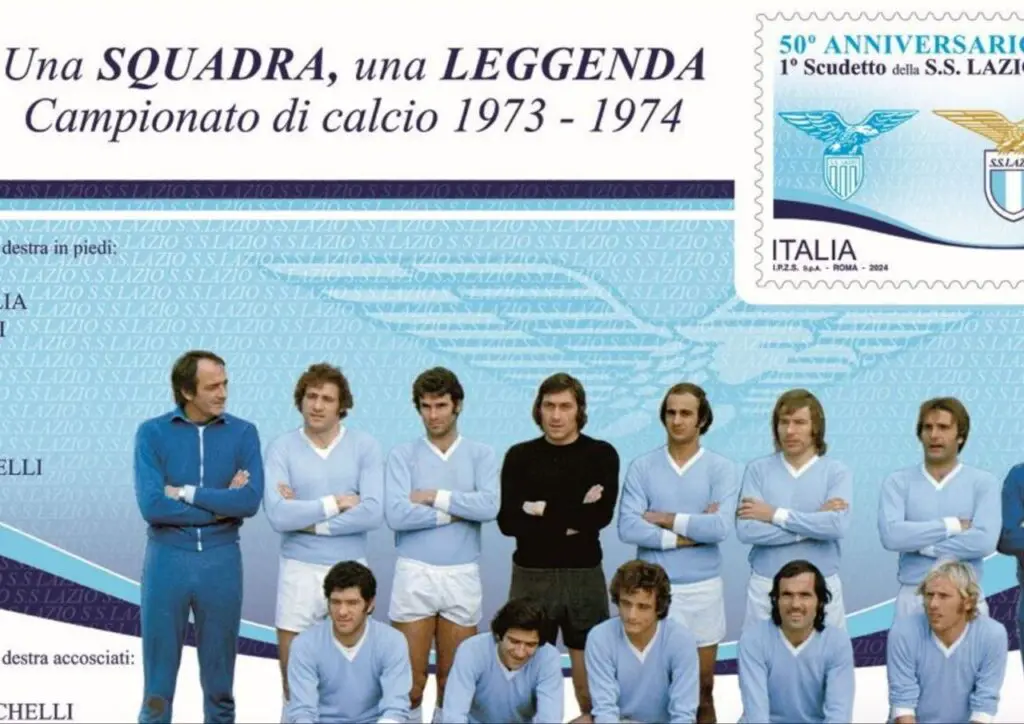 Francobollo primo Scudetto Lazio