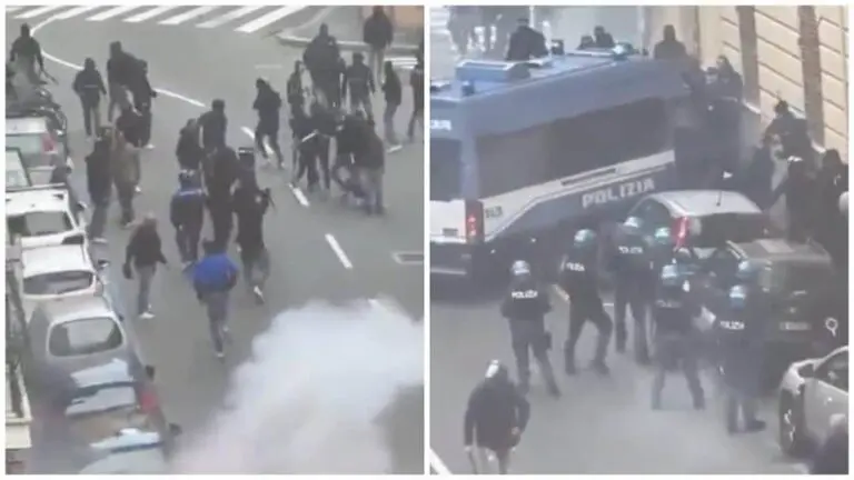 Scontri ultras Sampdoria e Genoa