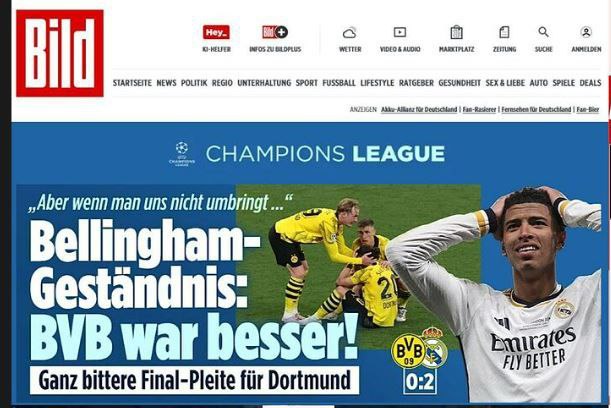 Le prime pagine dei giornali esteri celebrano la Champions League del Real Madrid
